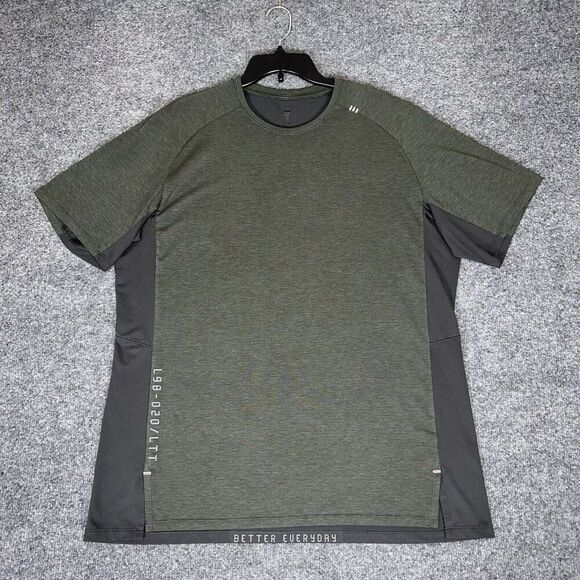 Lululemon Always Agile Shirt Mens XL Green Grey‎ Athletic Short Sleeve Adult - Picture 1 of 8